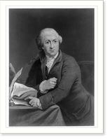 Historic Framed Print, [David Garrick, 1717-1779, half-length portrait, seated, facing front],  17-7/8" x 21-7/8"