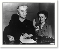 Sister Elizabeth Kenney, half-length portrait, speaking by radio to Australia for Office of War Information; with Valerie Harvey, Antique Print