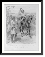 Gen. Pickett taking the order to charge from Gen. Longstreet, Gettsburg, July 3, 1863, Antique Wall Art