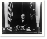 Franklin D. Roosevelt, head and shoulders, seated at desk, facing front Classic, Antique Poster