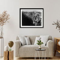 Cliff above stream, with stone steps and overlook, Lexington, Va. Classic, Antique Wall Art