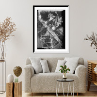 Historic Framed Print, Cutting up MAINE,  17-7/8" x 21-7/8"
