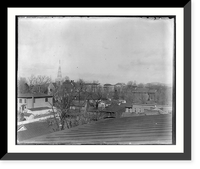 Campus from distance across rooftops, W&L Univ., Lexington, Va. Classic, Historic Reproduction