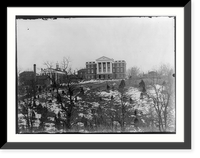 Reid Hall - full frontal view in winter, W&L Univ., Lexington, Va. Classic, Antique Poster