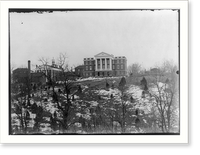 Reid Hall - full frontal view in winter, W&L Univ., Lexington, Va. Classic, Antique Poster