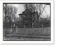 Tom Greet's house - from street, V.M.I., Lexington, Va, Antique Print