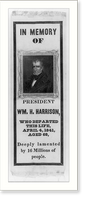 William H. Harrison, bust, facing left - In memory of Pres. Wm. H. Harrison, who departed this life, April 4, 1841, aged 68, deeply lamented by 16 millions of people, Vintage Print