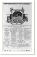 Historic Framed Print, Official programme of the funeral of the Duke of Wellington,  17-7/8" x 21-7/8"