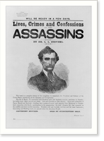 Lives, Crimes and Confessions of the Assassins of Abraham Lincoln, by Dr. L.L. Stevens, Historic Print