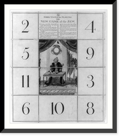 Directions for playing new game of the Jew, Antique Poster