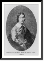 Jessie (Benton) Fremont, wife of John C. Fremont, half length, facing slightly left, Antique Print