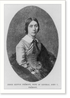 Jessie (Benton) Fremont, wife of John C. Fremont, half length, facing slightly left, Antique Print