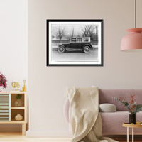 Historic Framed Print, [Taxicabs in Washington, D.C.: Red Star" - Capitol in bg.]",  17-7/8" x 21-7/8"