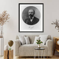 Historic Framed Print, [Jules Henri Poincare, 1854-1912, head-and-shoulders portrait, facing left],  17-7/8" x 21-7/8"
