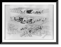D.C. Wash. White House. Cutaway, sectional drawing Classic, Antique Poster