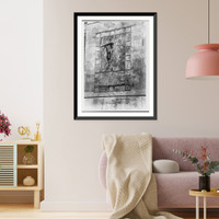 The sundial on the south side of the Bok singing tower, Lake Wales, Florida, Historic Print