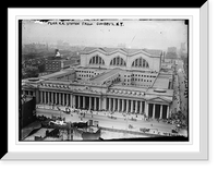 Historic Framed Print, Penn. RR Station from Bimbel's N.Y.,  17-7/8" x 21-7/8"