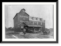 Mo. - Gerald - full, exterior view of Gerald roller mill" and grain elevator", Antique Poster