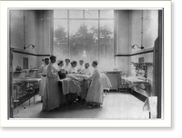 Historic Framed Print, [Operation being performed in operating room of the Reservelazarett (hospital) in Beelitz, E. Germany],  17-7/8" x 21-7/8"