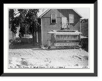 Conn. - New Haven - horse-drawn street railways; N.H. & W.H.H.R.R. Co. cars in car barn yard: car no. 19 Classic, Antique Poster