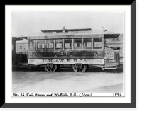 Conn. - New Haven - horse-drawn street railways cars of Fair Haven and Westville RR: car no. 36, Vintage Wall Art