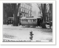 Conn. - New Haven - horse-drawn street railway cars of New Haven & Centerville H.R.R.: car no. 10 by F.M. Brown & Co, Antique Print