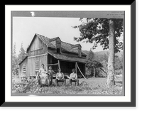 North Carolina - Little Switzerland - a mountain family posed outside their home Classic, Antique Poster