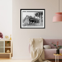 North Carolina - Little Switzerland - a mountain family posed outside their home Classic, Antique Poster