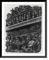 Historic Framed Print, [Lithograph from preliminary sketch of spectators in gallery, LC-USZ62-44608],  17-7/8" x 21-7/8"