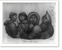 Alaska - Indians - ca. 183-: Habitans de Golfe de Kotzebue" (group of four)" Classic, Antique Wall Art