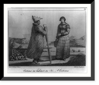 Alaska - Indians - ca. 183-: Costumes des habitants des Iles Aleoutiennes"" Classic, Antique Wall Art