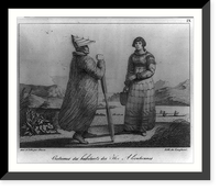 Alaska - Indians - ca. 183-: Costumes des habitants des Iles Aleoutiennes"" Classic, Antique Wall Art