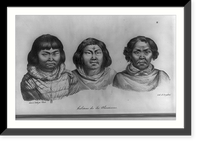 Alaska - Indians - ca. 183-: habitans des iles Aleoutiennes" (group of 3)", Antique Wall Art
