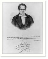 Historic Framed Print, [Antonio Lopez de Santa Anna, 1795?-1876; head and shoulders, facing slightly right],  17-7/8" x 21-7/8"