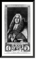 Historic Framed Print, [Sir William Blackstone, 1723-1780, head and shoulders, facing left, engraving by S. Hill after Gainsborough],  17-7/8" x 21-7/8"