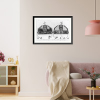 Historic Framed Print, The Holy Crown of Hungary (front & rear views),  17-7/8" x 21-7/8"