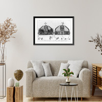 Historic Framed Print, The Holy Crown of Hungary (front & rear views),  17-7/8" x 21-7/8"