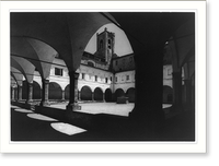 Italy - Recanati: Tower of the lonely sparrow in the Abbey of St. Agostino, Antique Wall Art