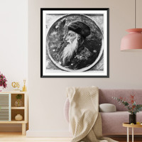 Portrait of Scanderbeg on a Roman palace wall, Antique Poster