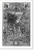 Historic Framed Print, [Dante & Virgil confronted by wolf, leopard, and lion],  17-7/8" x 21-7/8"