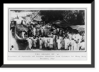 Emilio Aguinaldo, 1870?- ; departing, with 40 aides, for voluntary exile in Hong Kong, 1897, Antique Wall Art