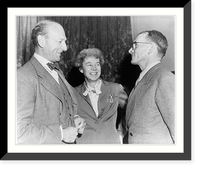 Alan Paton, half, left profile, with David Lilienthal and Irita Van Doren, Oct. 25, 1949, Antique Wall Art