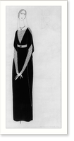 Lillian Gish, designer's sketch of one of her costumes for the film Romola (1924), Antique Poster