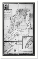 View of the Rebel fort and works, on Mud Island comprehending Red-Bank on the Jersey shore; taken from * southeast shore of Carpenter's Island in front of the 6 gun battery.surveyed & drawn by P