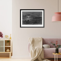 Historic Framed Print, Our stealthy foes - the attack on the wagon train,  17-7/8" x 21-7/8"