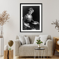 Historic Framed Print, [Sophronia P. Breckenridge, half-length portrait, seated, facing right],  17-7/8" x 21-7/8"