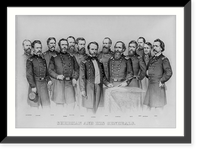 Sherman and his generals: distinguished commanders, in the Atlanta and Georgia campaigns, Vintage Poster