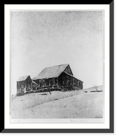 Upper barn, winter, Vintage Wall Art