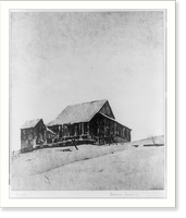 Upper barn, winter, Vintage Wall Art