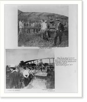 Historic Framed Print, The JUNE BUG which won Scientific American trophy, July 4, 1908, with Curtiss, pilot. Hammondsport, N.Y,  17-7/8" x 21-7/8"